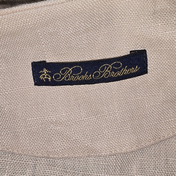 Brooks Brothers pink Linen embellished, pearls rhinestones tunic 8 woman top - Picture 12 of 13